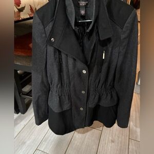 Victoria's Secret Charcoal and Black Trench Coat
